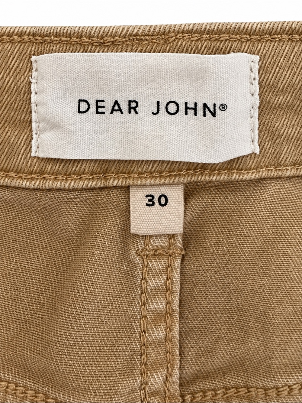 Dear John Fiona Wide-Leg Frayed Hem Jeans – Tan – Size 30 ✨